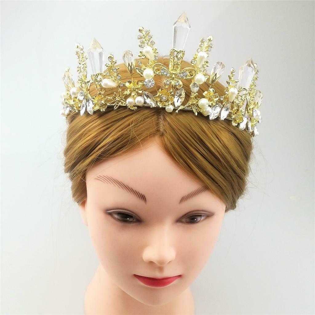 Crystal Tiara Crowns Hair Accessories Rhinestone Wedding Pageant Bride Princess