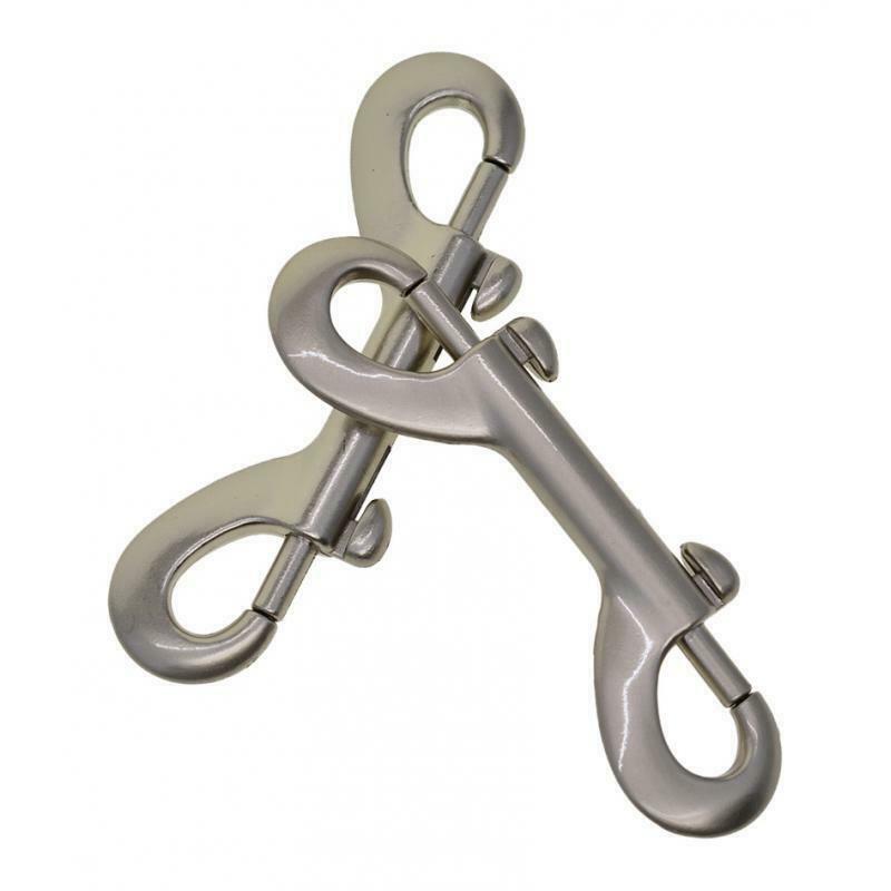 2pcs Double End Gate Snap Hook Key Holder Alloy Clip Keychain