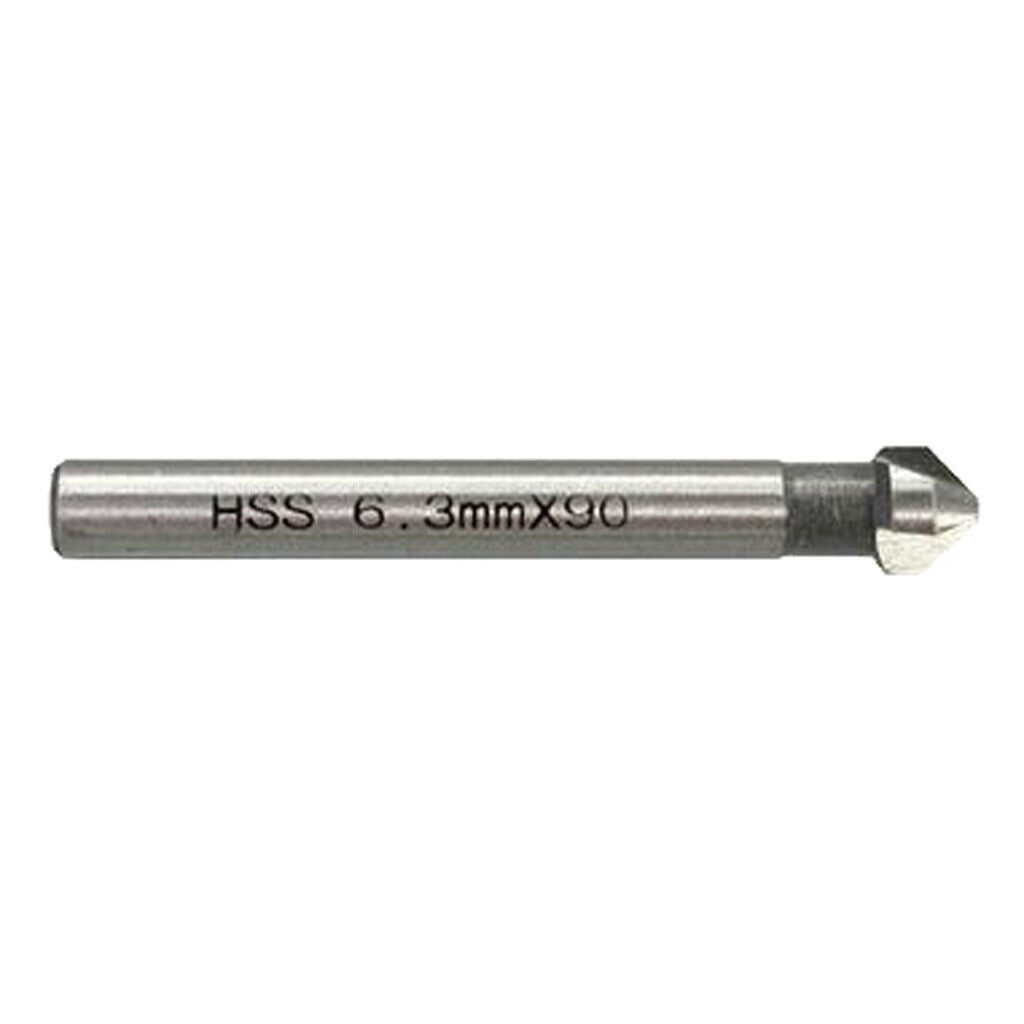 90° HSS COUNTERSINK DRILL BIT 3 FLUTE 6.3MM CHAMFER WOOD DRILLING BIT CUTTER
