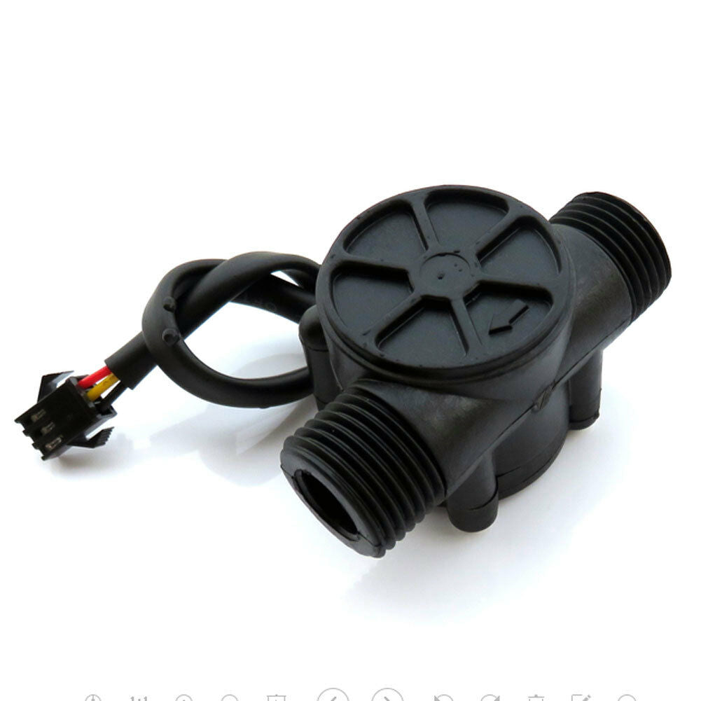 New 1/2" Water Flow Sensor Switch Hall Flow Meter Counter For Arduino  1-30L/min