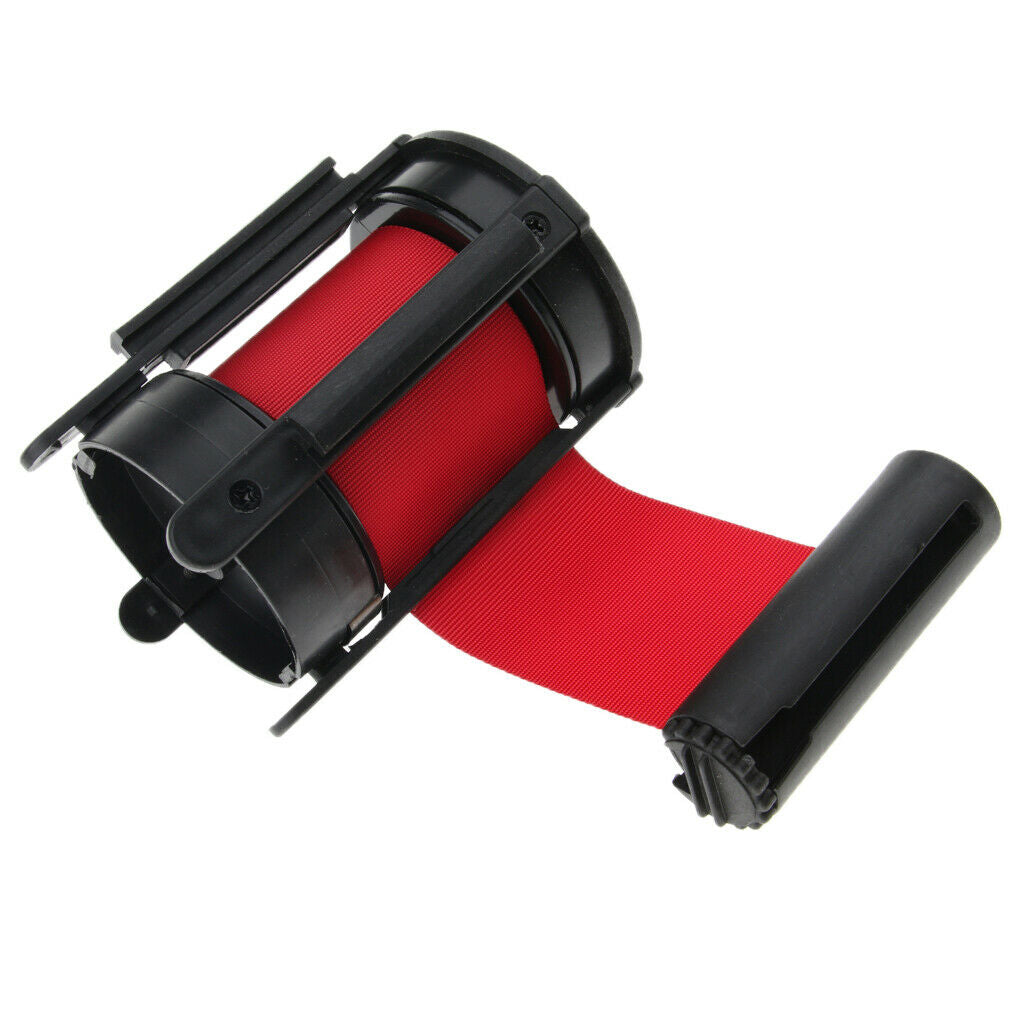 Queue Barrier Crowd Control Security Stanchions Retractable Belt 3meters Red