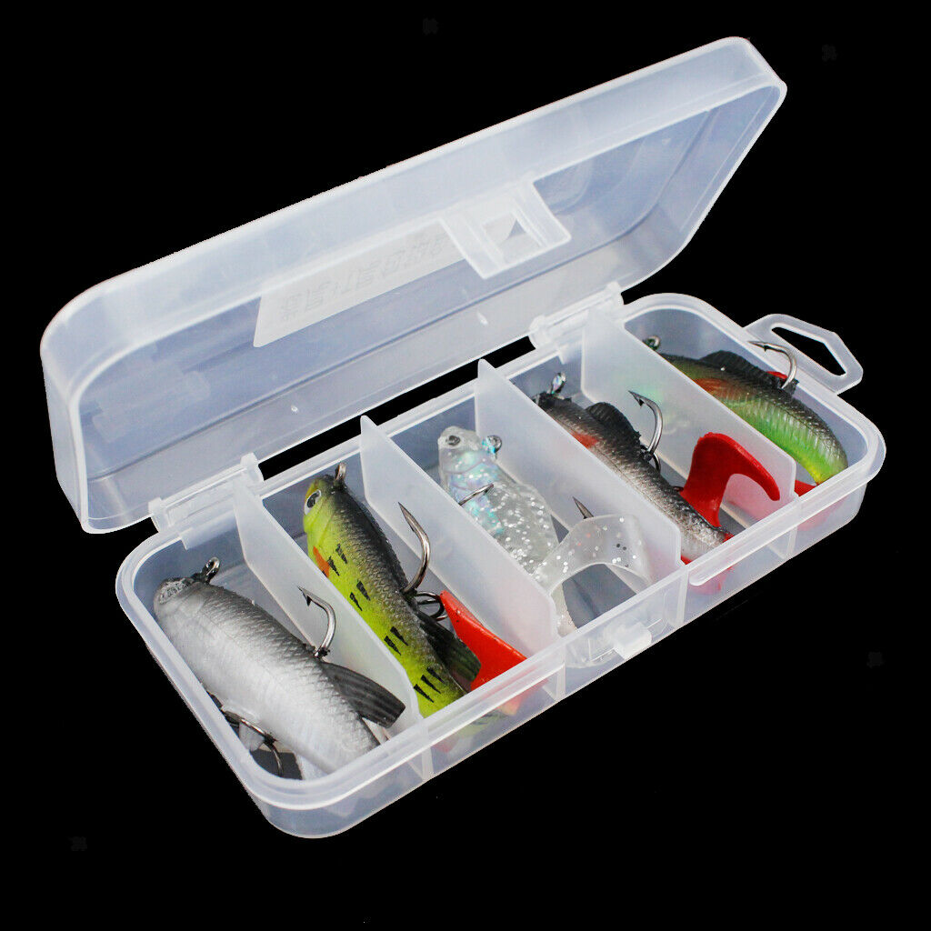 5 Pack Lifelike Fishing Lures Artificial Floating Baits Freshwater Saltwater