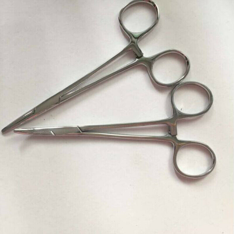 Fishing Pliers Stainless Steel Fish Hook Remover Curved Tip Clamps LineY Lt