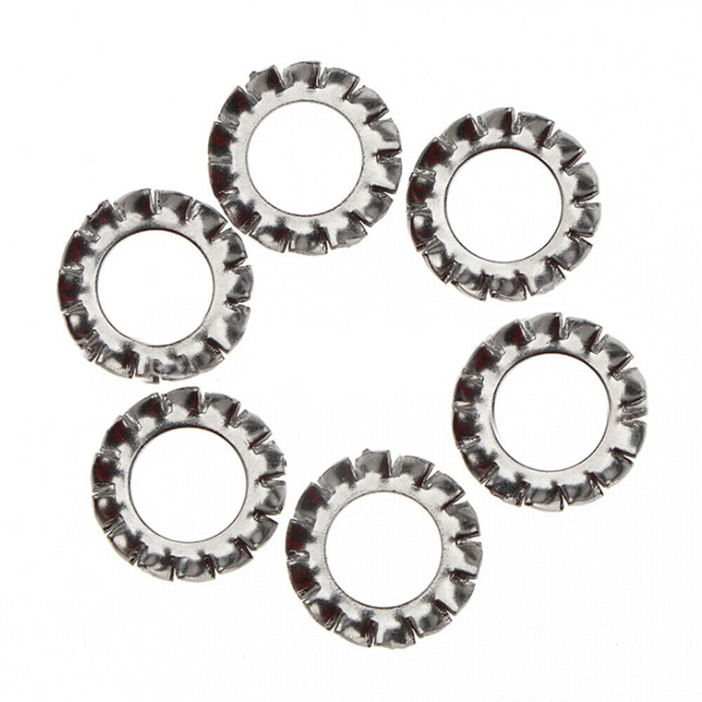 300PCS 304 Stainless Steel External Serrated Lock Washer Anti-loosening Washer