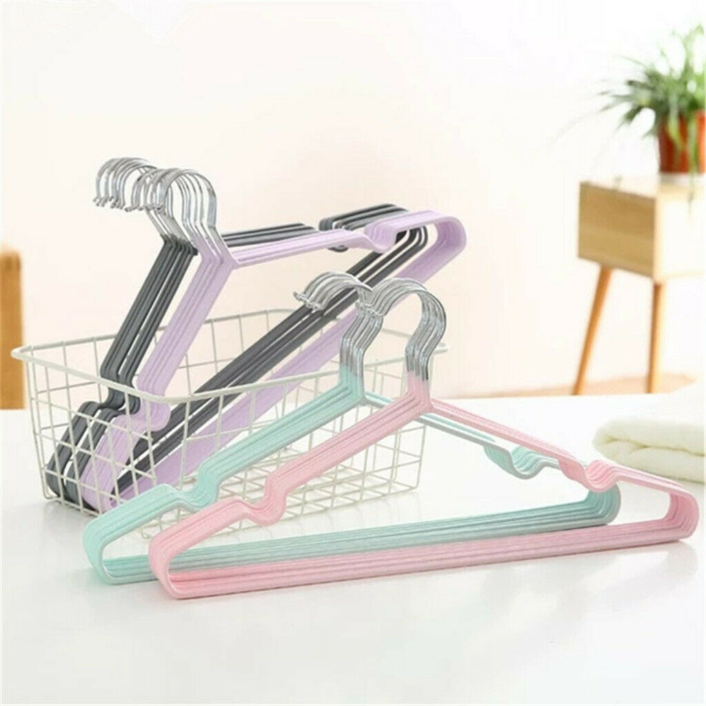 20pieces PVC Coated Clothes Hanger Heavy Duty Rack Organizer Laundry Balcony