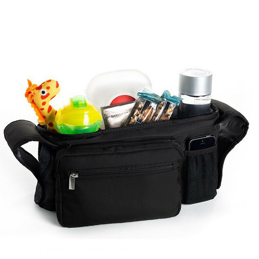 Baby Bag Organizer with Insulated Cup Holders for Smart Moms. Diaper Storage