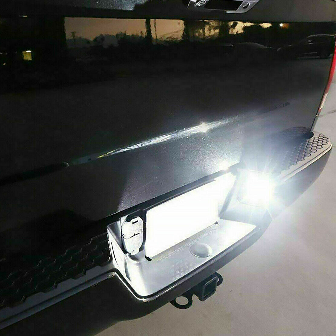 2Pcs Rear LED License Plate Light Fit For Chevy Silverado Sierra 1500 2500 3500
