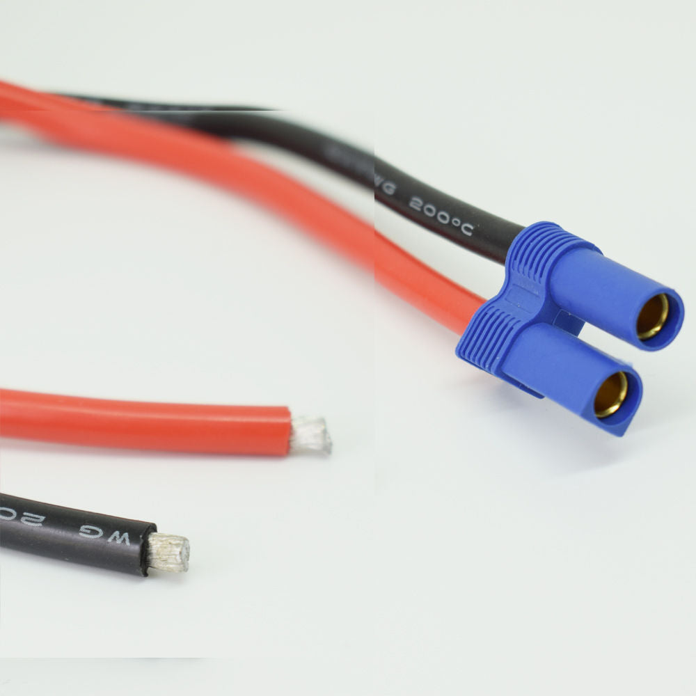 10pcs 1ft/30cm 10AWG EC5 Female Jack Battery Connector Silicone Wire DIY Cable