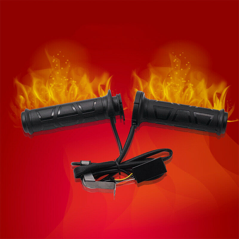 2x Upgrade Adjustable Motorcycle Bikes Heated Handle bar Motorbike Heating Grips