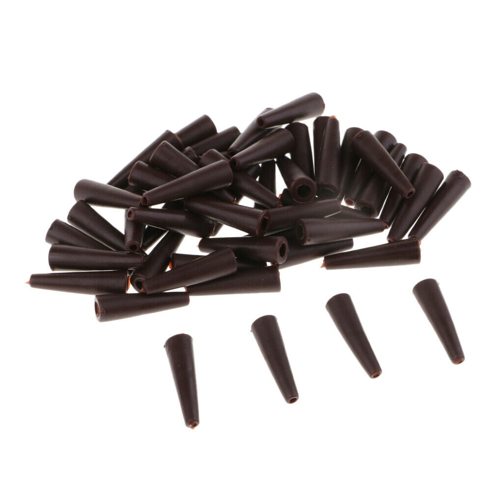 50 Pieces Carp Fishing Tail Rubber Tubes Cones For Saftey  20mm