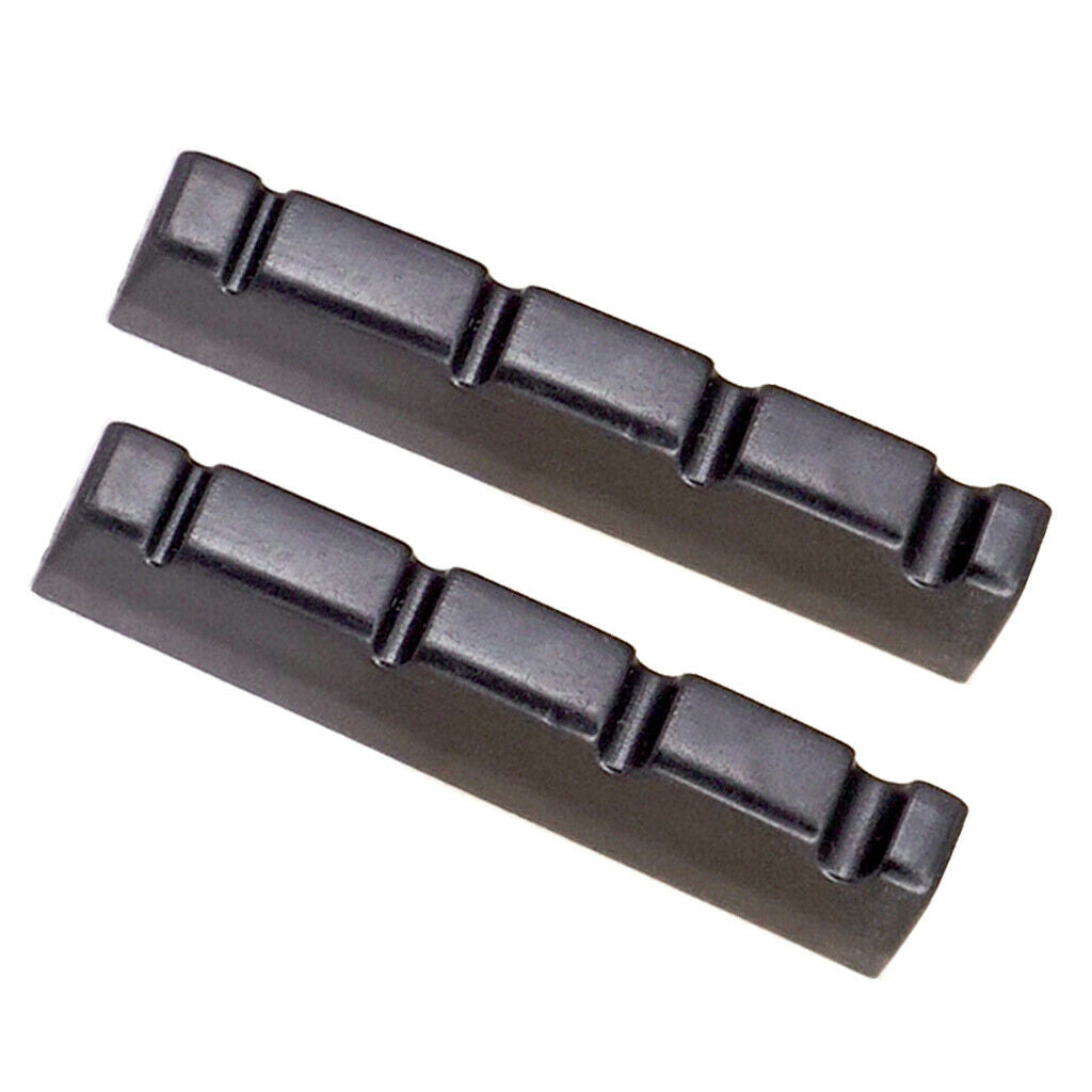 Exquisite Slotted Nut for 4 String Guitar Bass Bridge Parts Black