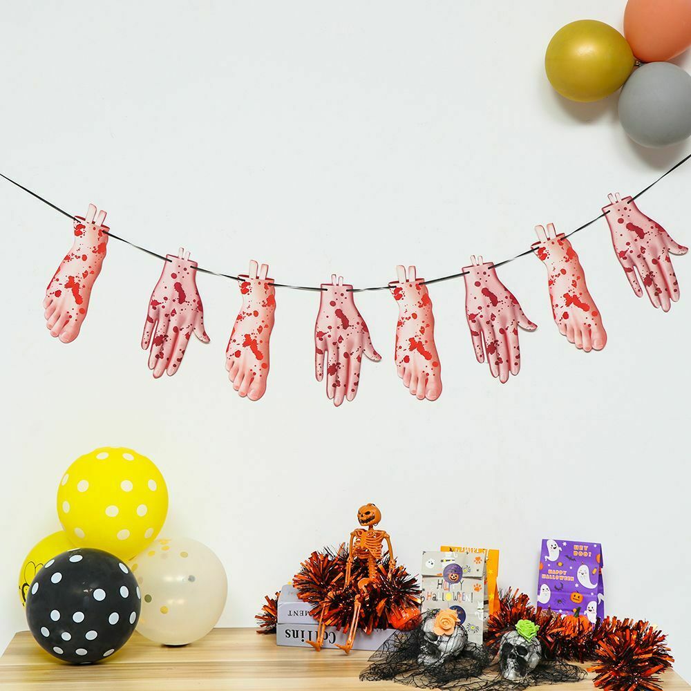 Ghost Happy Halloween Bloods Knives Halloween Paper Banner Home Decorations