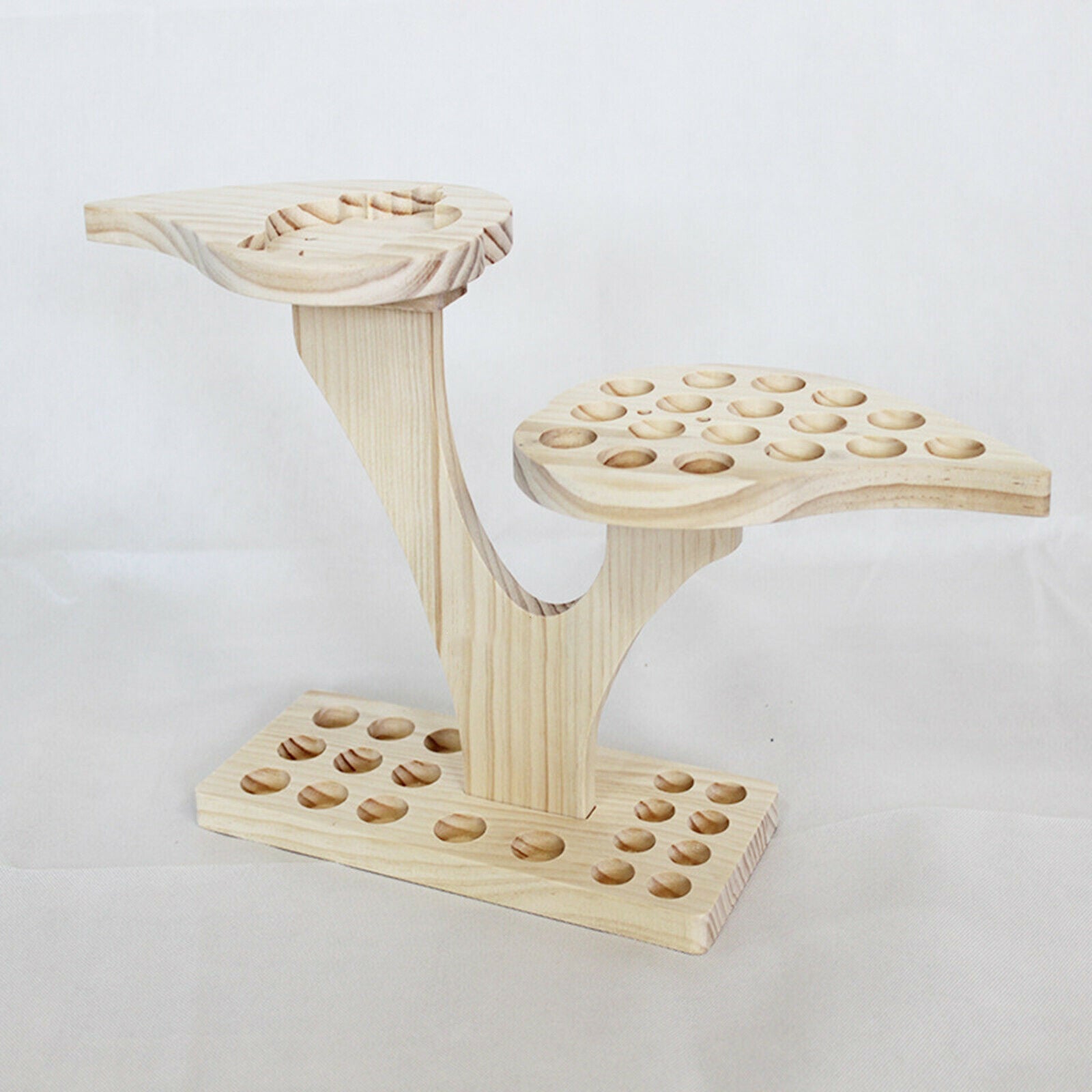 36 Slots Wooden Essential Oils Stand Diffuser Holder Display Carousel Box