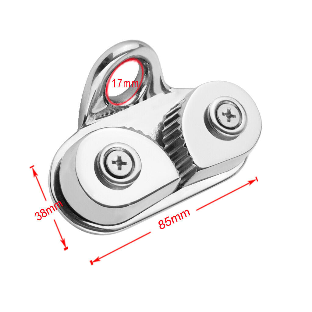 2x Durable Boat Sailboat Cam Cleat With Leading  For 3-15mm Line Rope