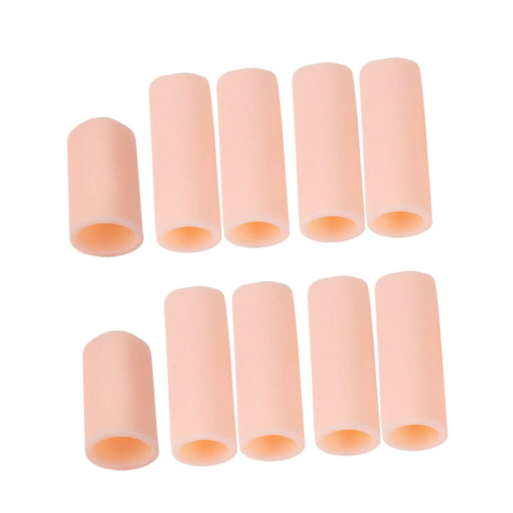 20 Pieces Silicone Toe Finger Caps Covers Sleeves Hammer Toes Protector