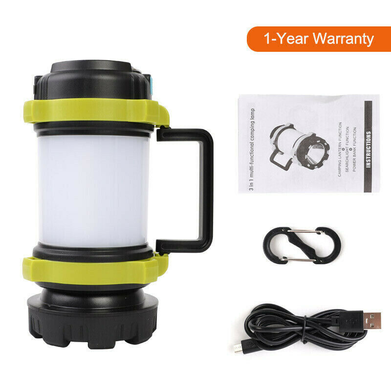 LED USB Rechargeable Emergency Lantern Camping Hiking Tent Ceiling Light Lamp