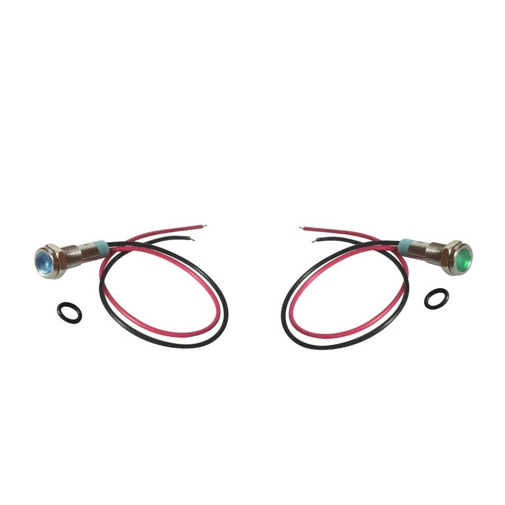2 Units 6MM 12V Instruction Indicator Metal Lamp for Power Distribution