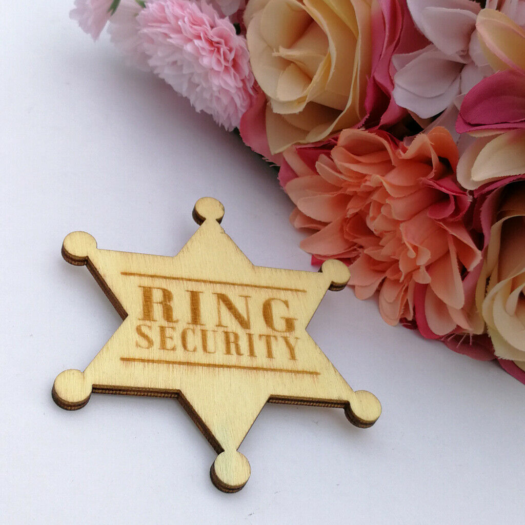 4pcs. Rustic Badge  Bearer Badge Brooch Wedding Accessories
