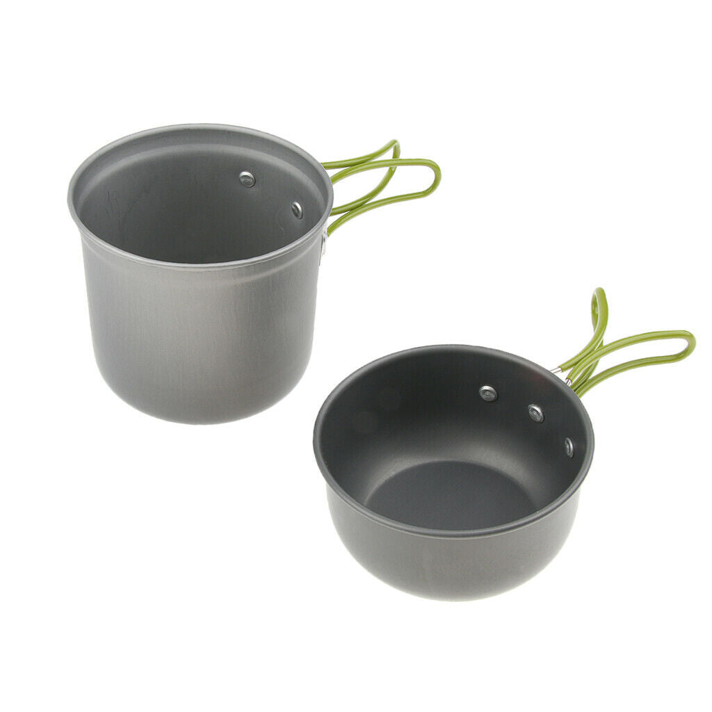 Portable Outdoor Cookware Camping Picnic Cooking Bowl Pan Pot Set Small