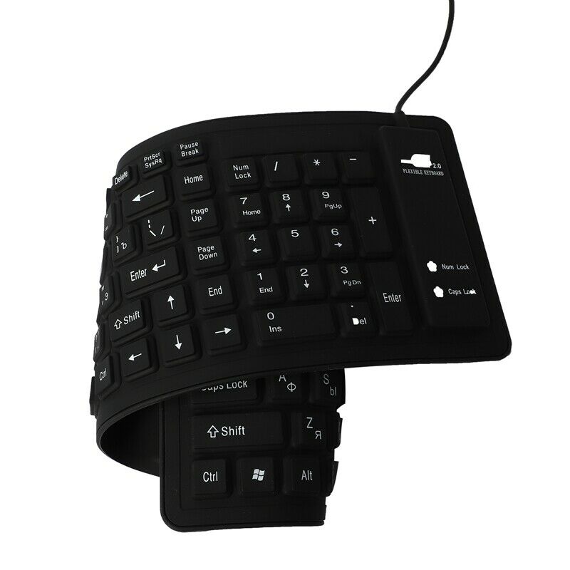 103Keys Silicon Keyboard Russian Layout USB Interface Keyboard Flexible Fol R4Z3