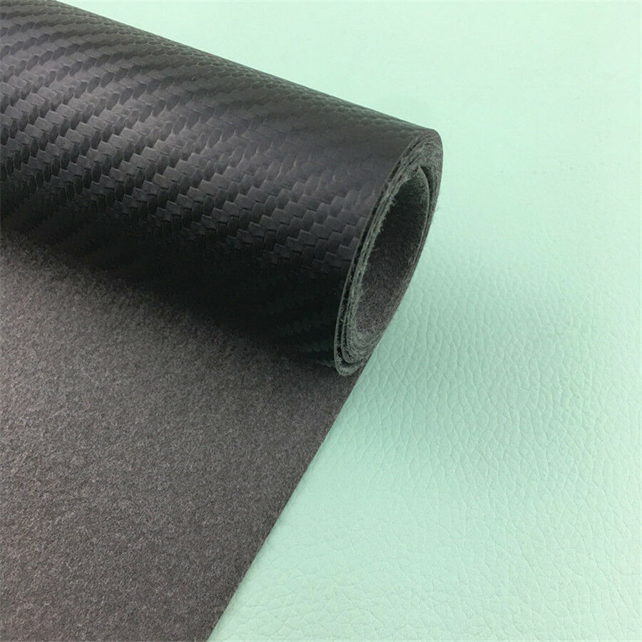 120*50CM Carbon Fiber Leather Style Scuff Plate Door Sill Cover Threshold Step