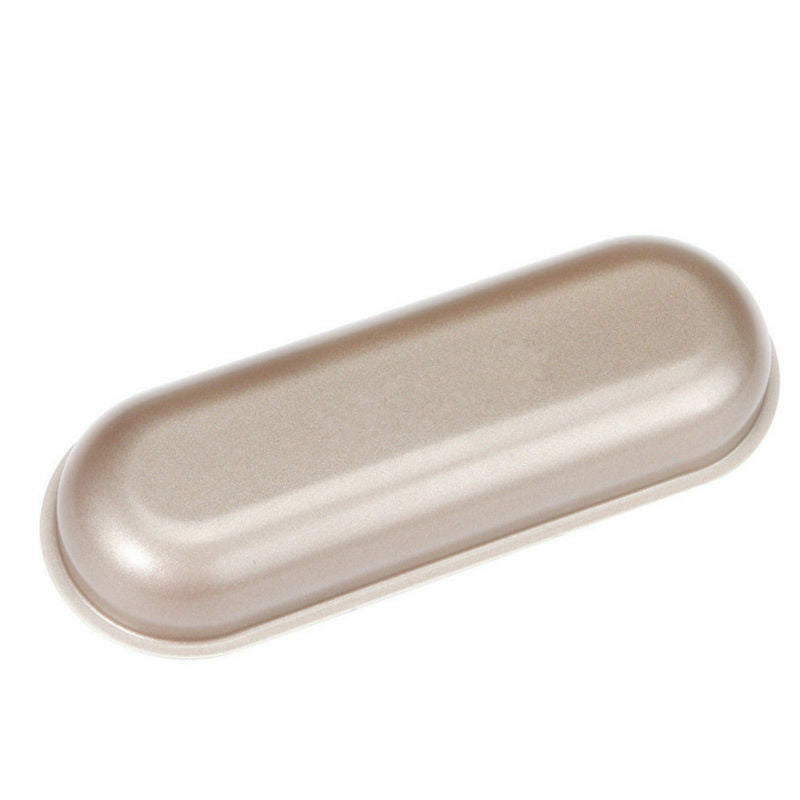 Hot Dog Bun Pan Hotdog Bread Mould Non Stick Bakeware Oval Cake Mold 185*67*25mm