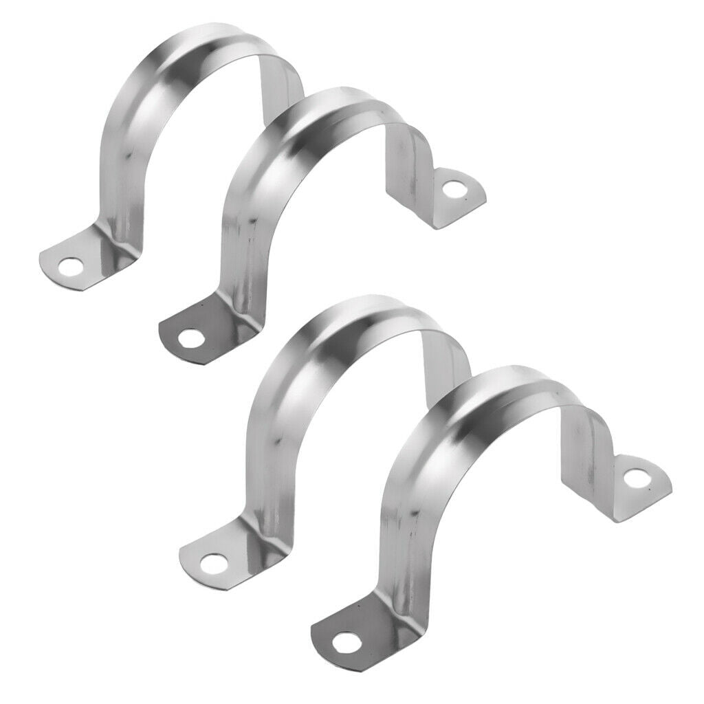 4pcs 304 Stainless Steel Drain Saddle Valve Hose Tube Clamp Clip Connect