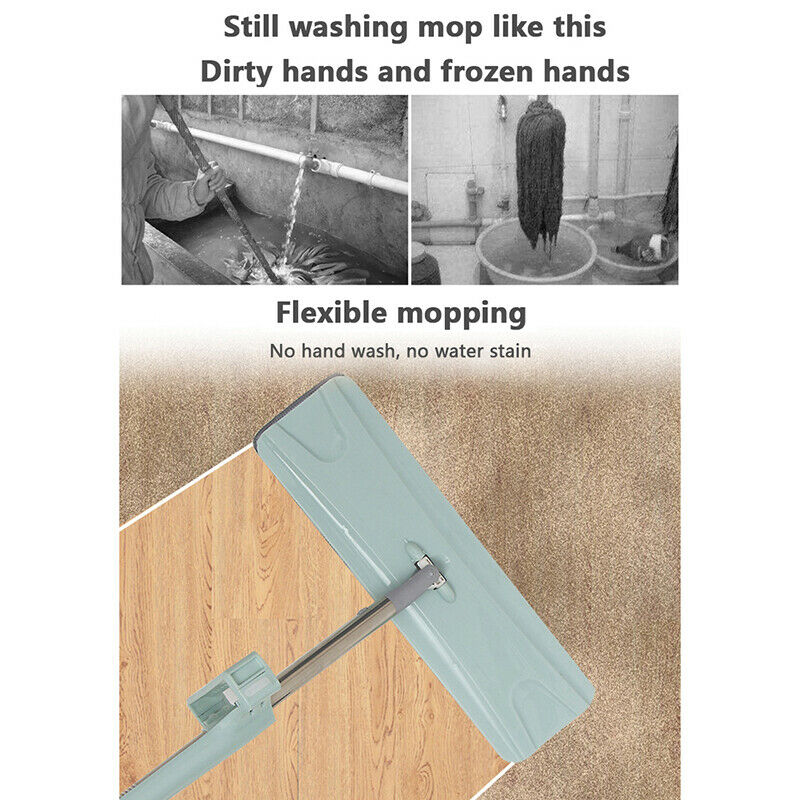 Dry Wet Flat Floor Mop Washable Microfiber Cleaning Pads Home Floor Clean Gj TL