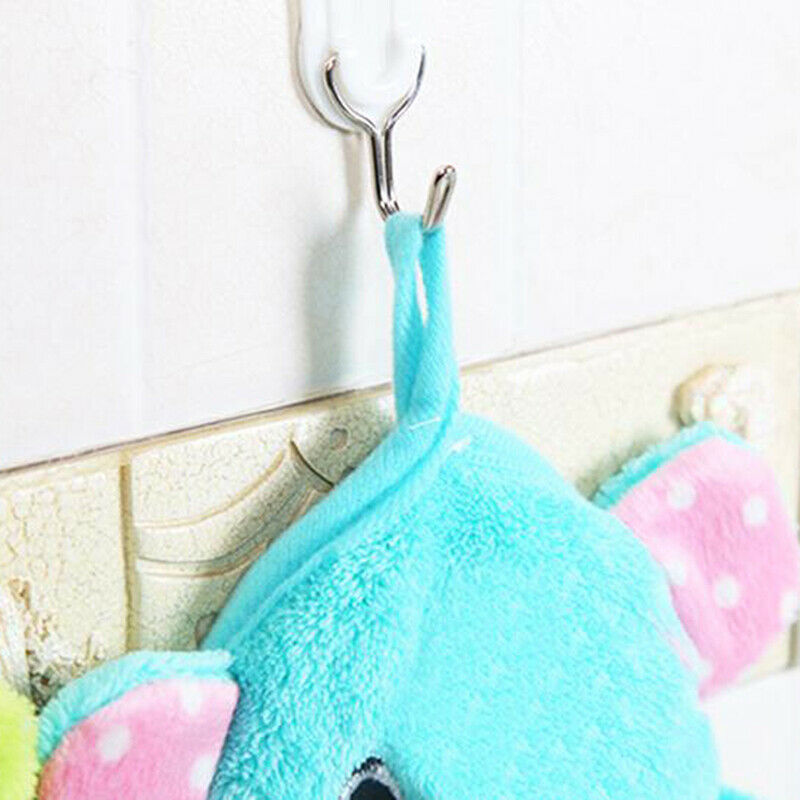 1PC Children Nursery Hand Towel Soft Plush Cartoon Animal Hanging Bathing Tow BU