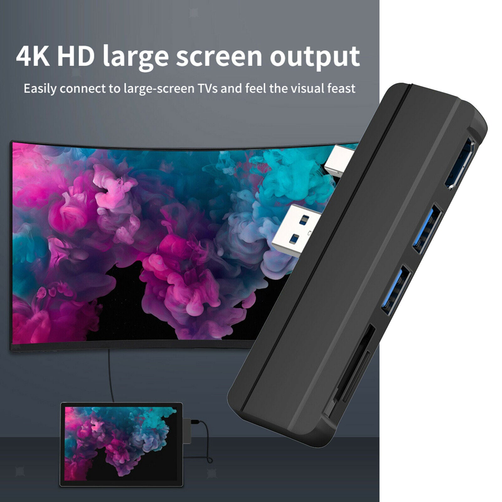 USB Hub Dock USB 3.0 Adapter Docking Station for Surface Pro 4 5 Converter
