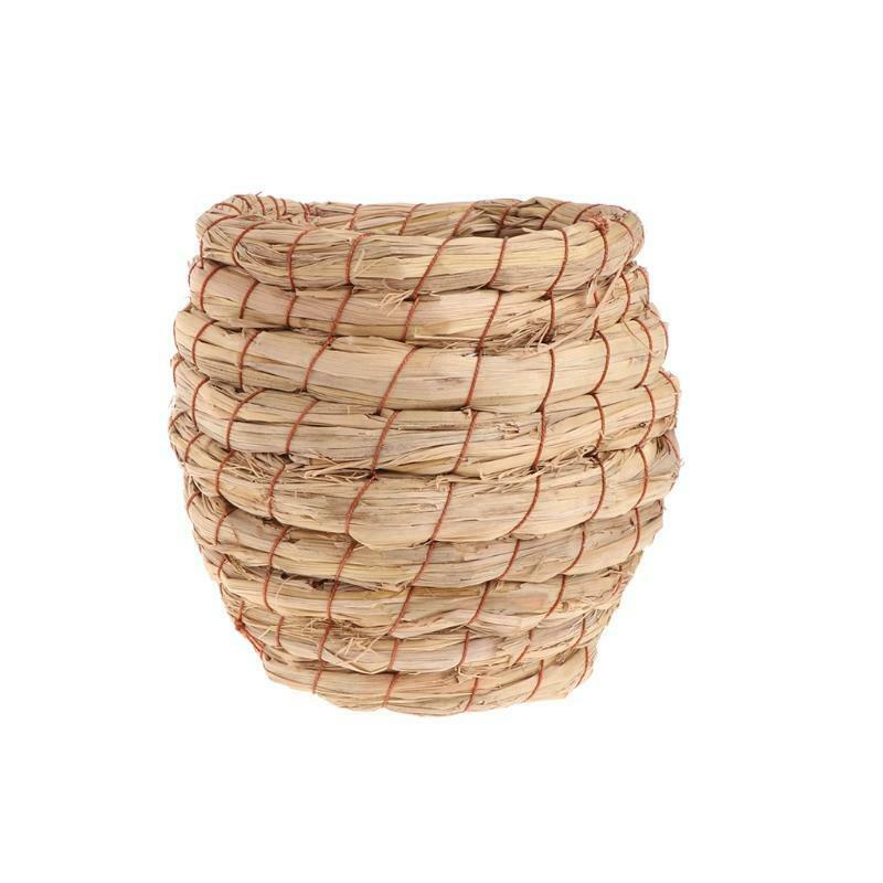 Bird Nest Woven Natural Straw Parrots Pigeon Swallow Small House Cage Handmade