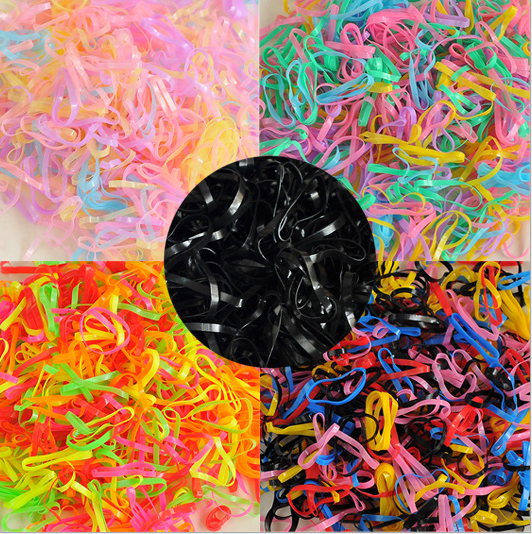 500pcs Fashion Elastic Hair Band Ties Rubber Hairband Rope Ponytail Holder Lady