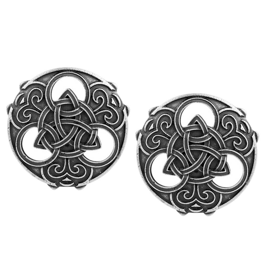 2 lot Ancient Viking Norse Celtic Brooch Collar Shawl Jewelry Buckle Pin