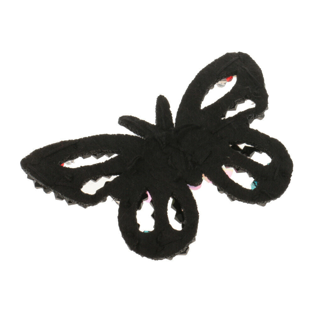 2x Rhinestone Butterfly Bee Beaded Embroidered Patch Sewing on Applique