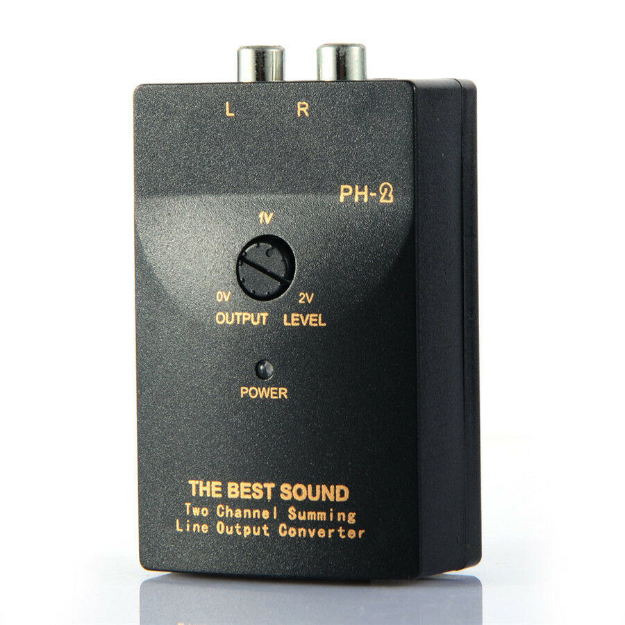 Car Stereo Audio RCA Speaker High To Low Level Line Converter With Adapter Wire