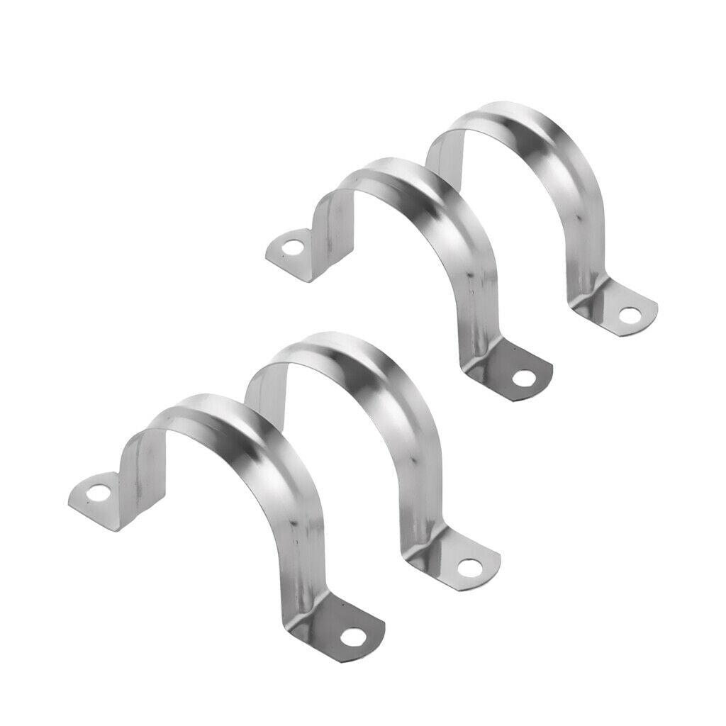 4pcs 304 Stainless Steel Drain Saddle Valve Hose Tube Clamp Clip Connect