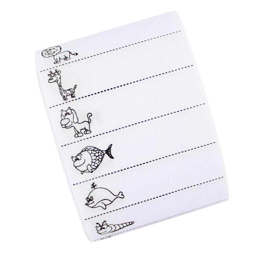 100Pcs Animals Pattern Sew on Name Tag Clothing Label for School Garment