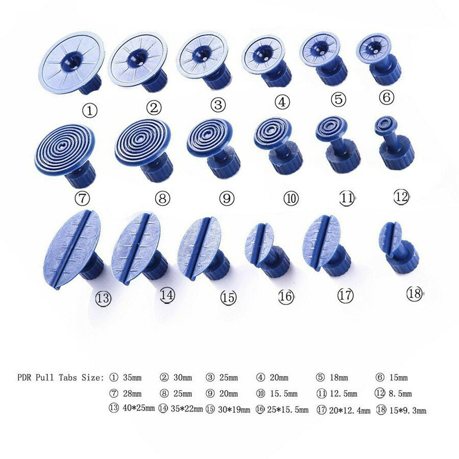 Car Paintless Dent Repair  Metal Slide Hammer Puller Kit with 18 Pulling Tabs