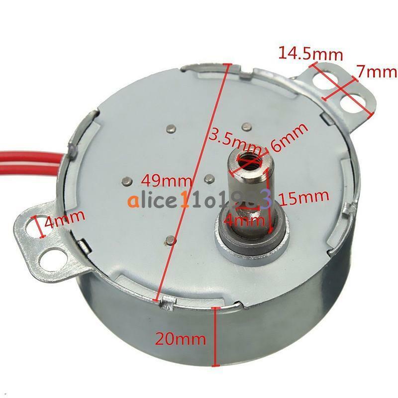 Pro TYC 50 AV 12V 4W 50/60Hz Synchronous Motor 5/6RPM CW CCW Microwave Turntable