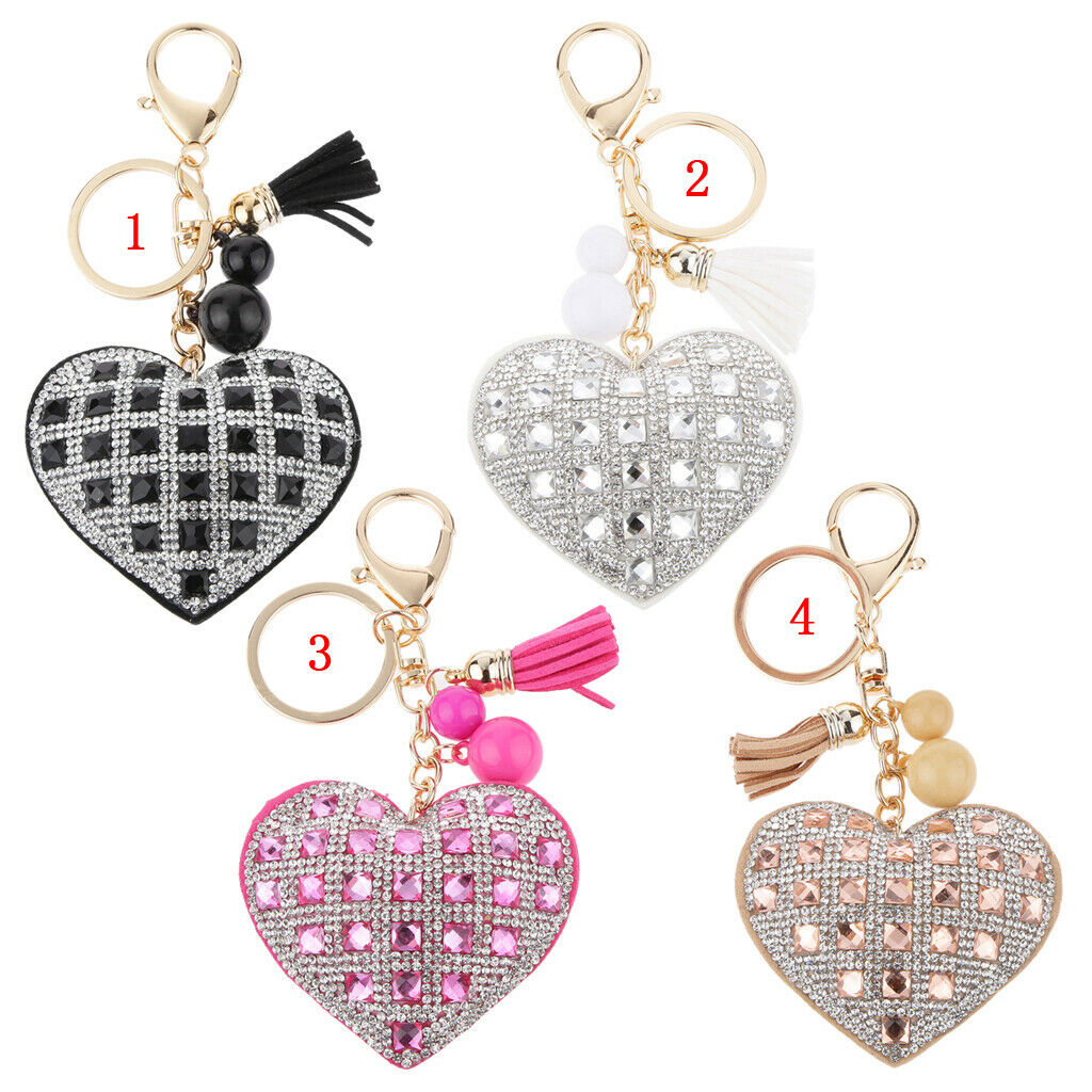 Soft Diamante Rhinestone Starfish/ Heart/ Flower/ Dog Pendant Purse Bag Keyring