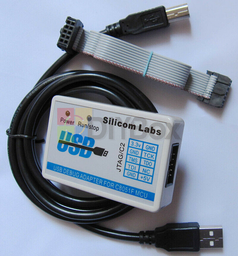C8051F MCU Emulator U-EC6 USB Debug Adapter Downloader JTAG/C2 Mode with Cable