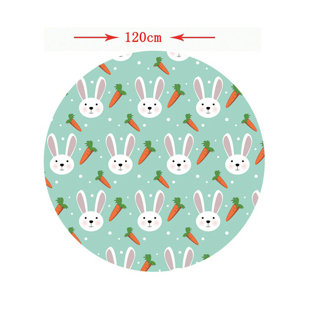 Vinyl Tablecloth Round Table Cover Cloth Party 48'' 60'' H - 120cm (48 Inch)