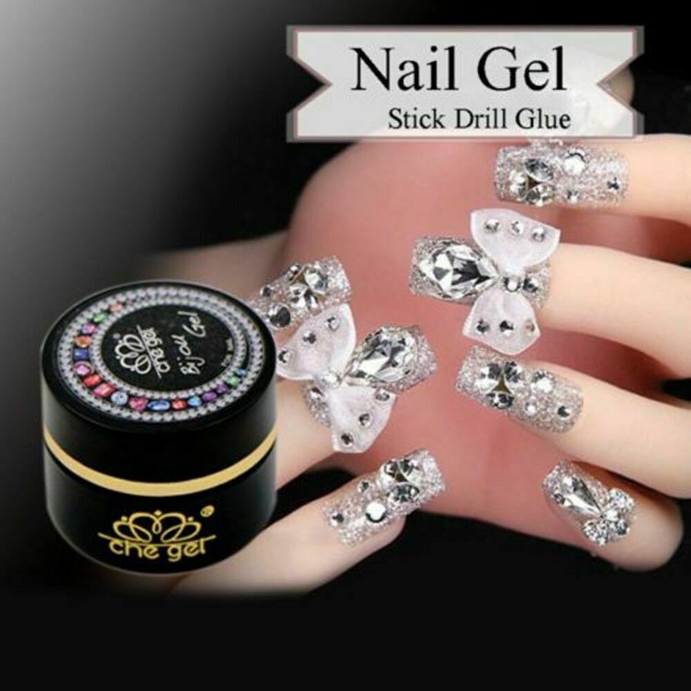 DIY Nail Art Rhinestones Gel Glue UV Adhesives Sticky Diamond Crystal Nail Decor