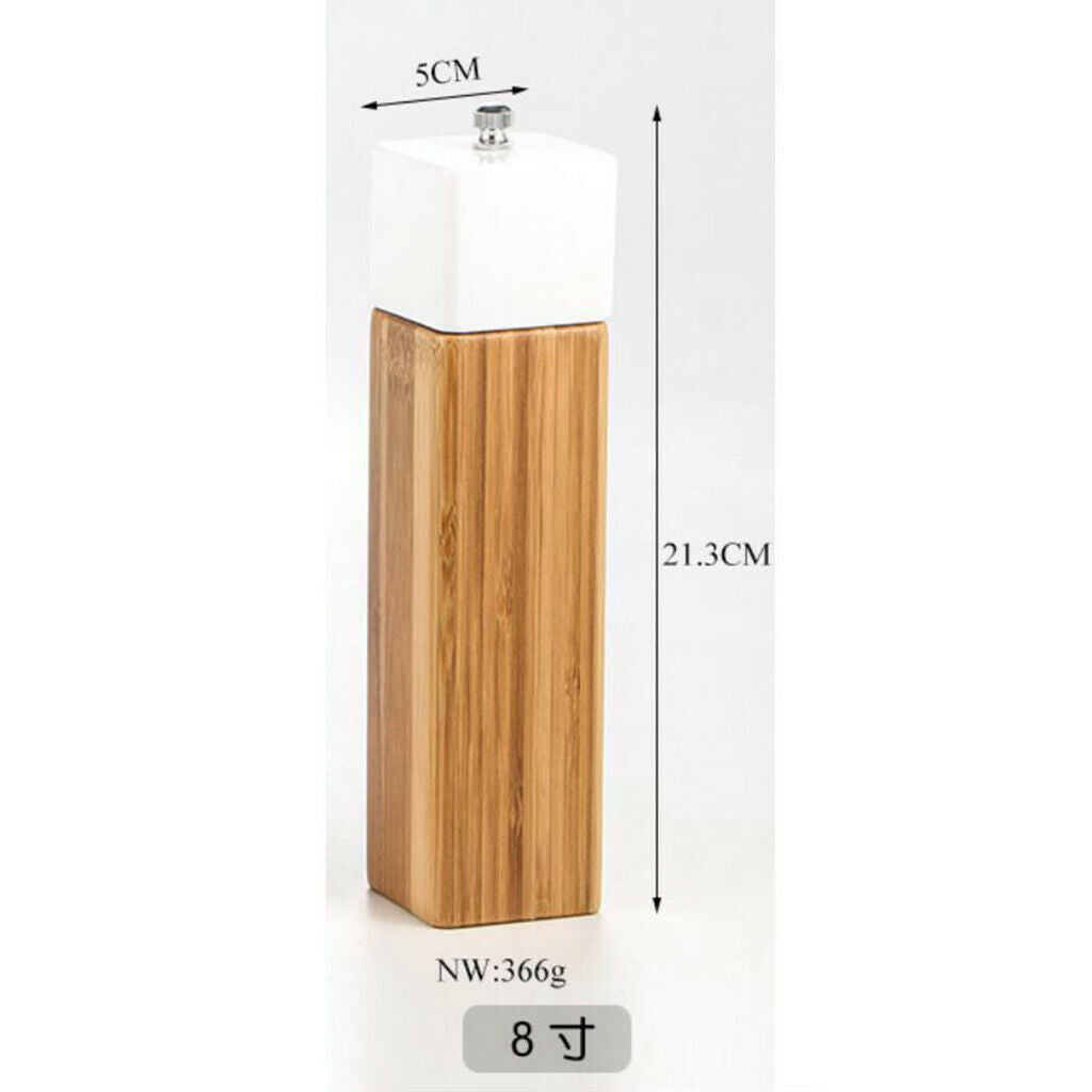 Solid Wood Bamboo Kitchen Pepper Mill Grinder Muller 21.3 x 5cm