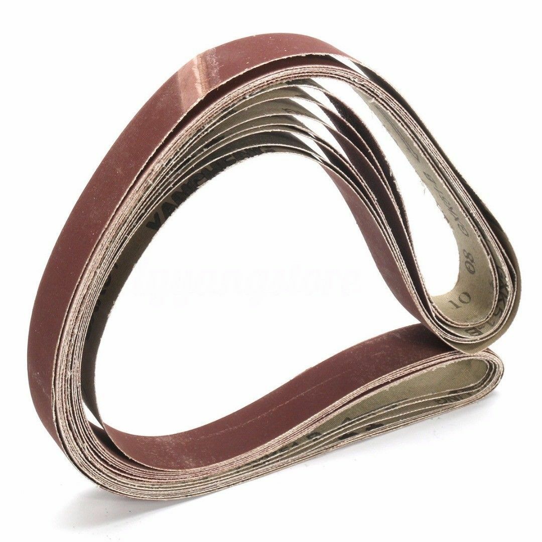 7pcs 1"x 42" Sanding Abrasive Belts 80/150/240/320/400/600/1000 Grit For Sander
