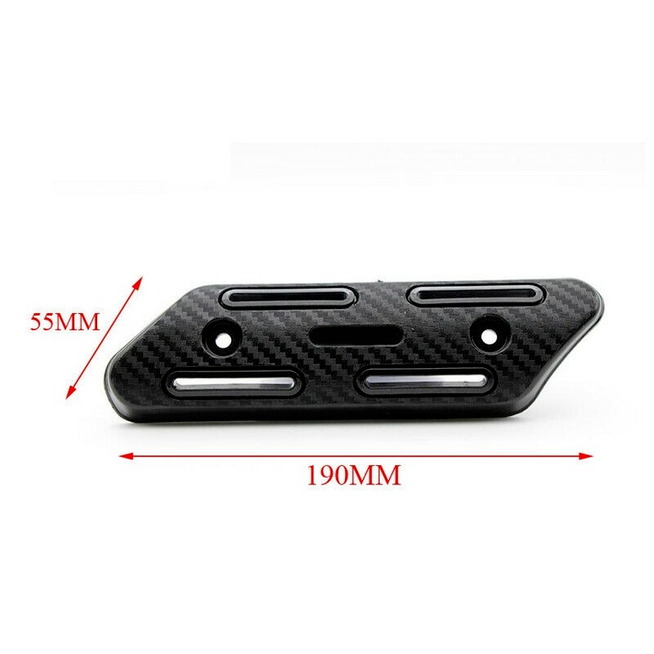 Motorcycle Carbon Fiber Look Exhaust Pipe Cover Protector Heat Resistant Shield