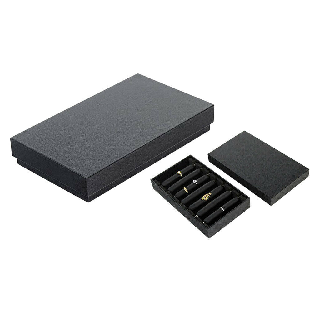 Fashion Leather Finger Ring Display Tray Ring Organizer Jewelry Box Supplies