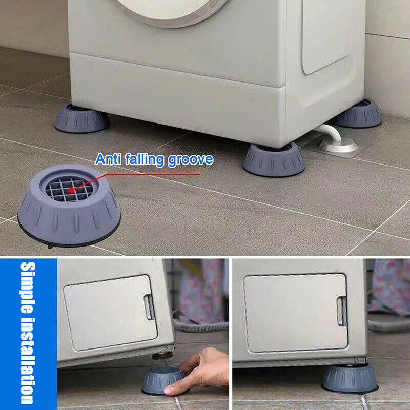 4Pc Universal Anti-Vibration Feet Pads Washing Machine Rubber Anti-Vibration  JY