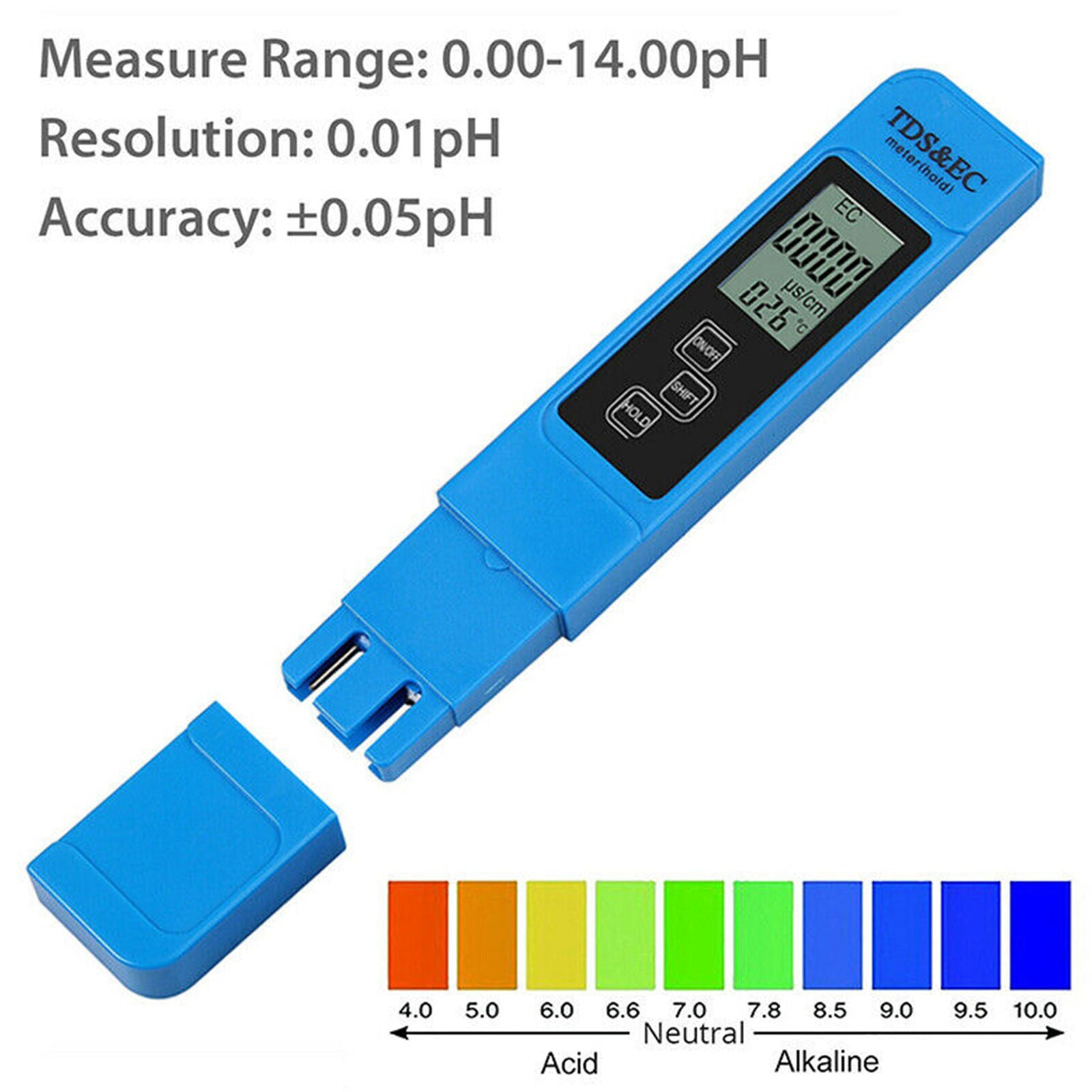 3 In1 Portable Handheld Digital PH Meter/LCD TDS EC Water Purity PPM Tester Pen