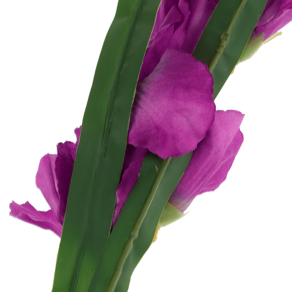 2 Pack Natural Artificial Silk Long Gladiolas with Stem, Silk Flower